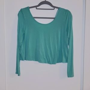 Cropped Seafoam Green Top